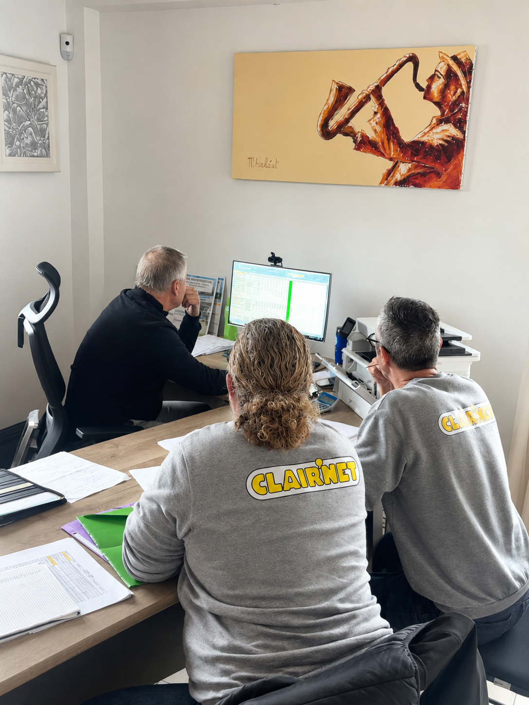 Équipe Clair'Net dans les bureaux de l'agence de Gap